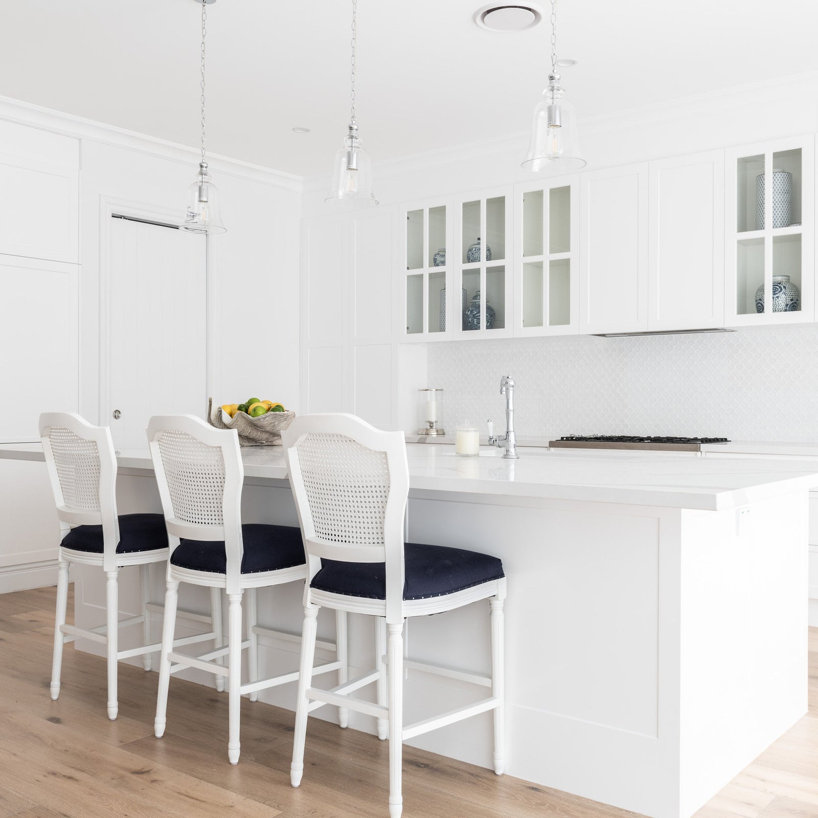 April Luxury Upholstered Kitchen Stool - Different batch