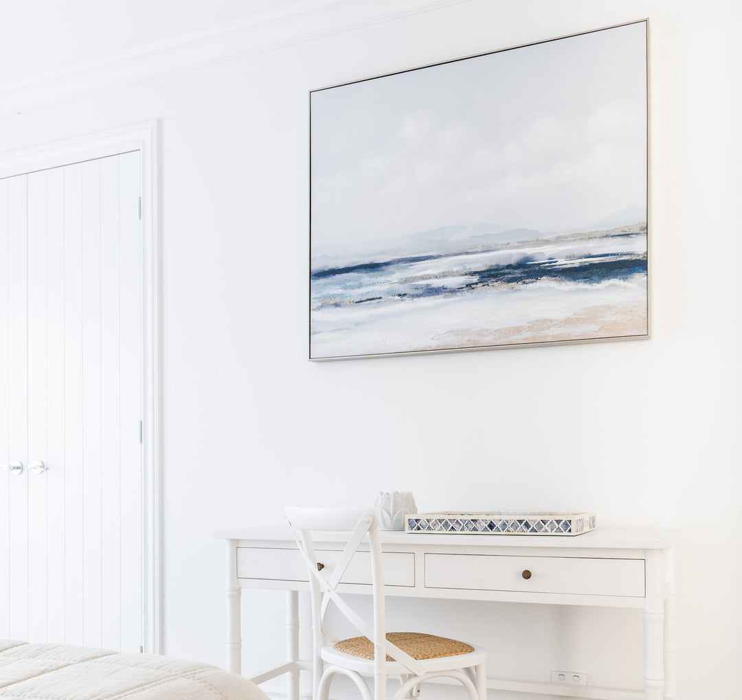 Ocean Breeze Extra Large Canvas In Antique Silver Frame