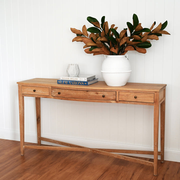 Asher Three Drawer Console Table