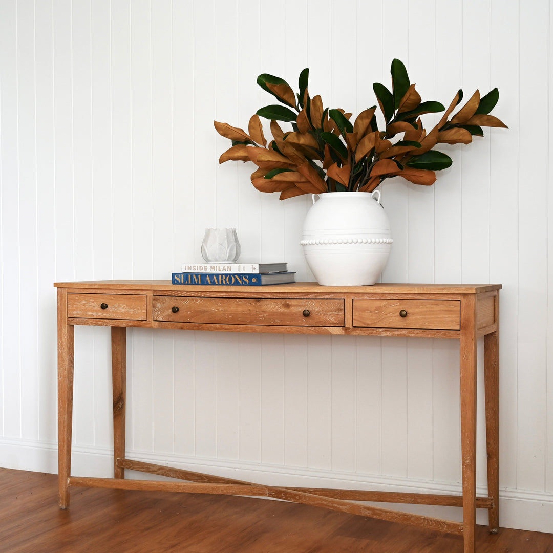 Asher Three Drawer Console Table