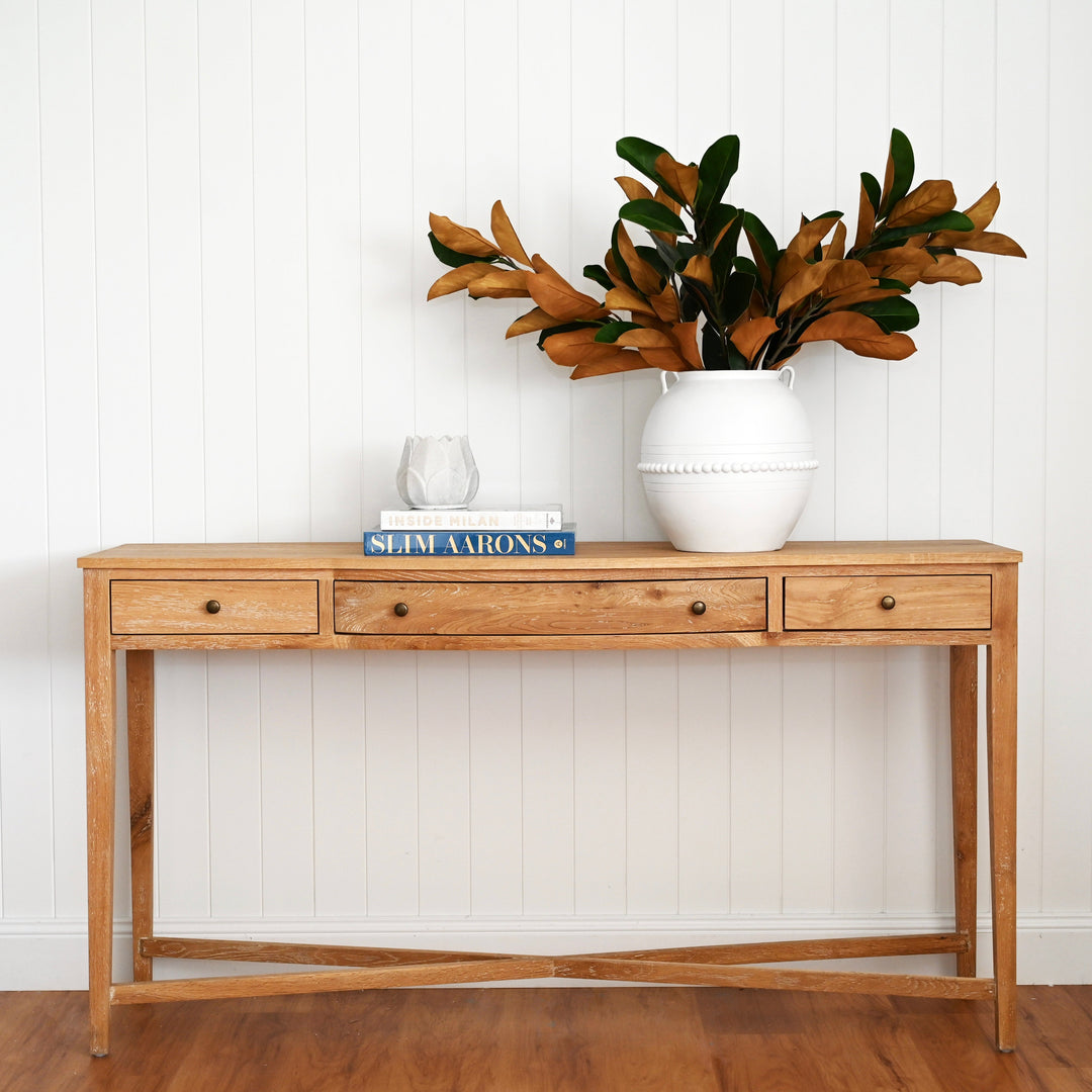 Asher Three Drawer Console Table