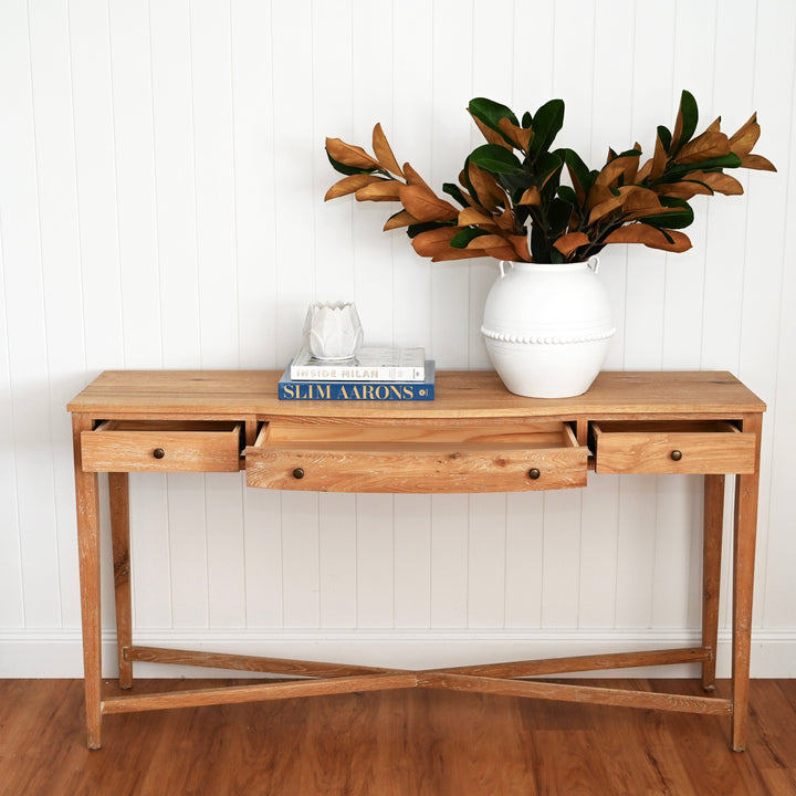 Asher Three Drawer Console Table
