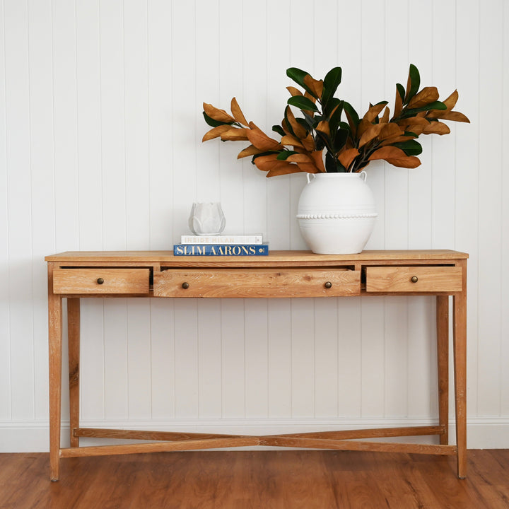 Asher Three Drawer Console Table