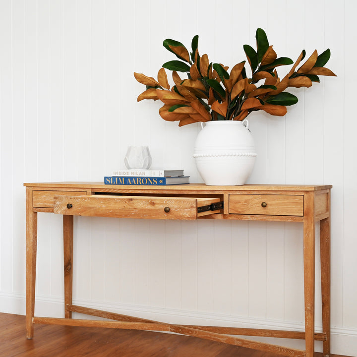 Asher Three Drawer Console Table