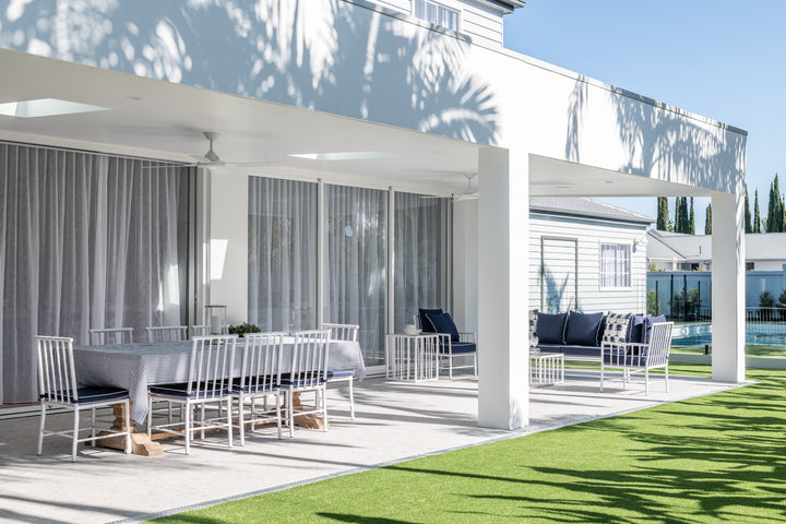 Whitsundays Aluminium Outdoor Dining Chair Navy- PREORDER