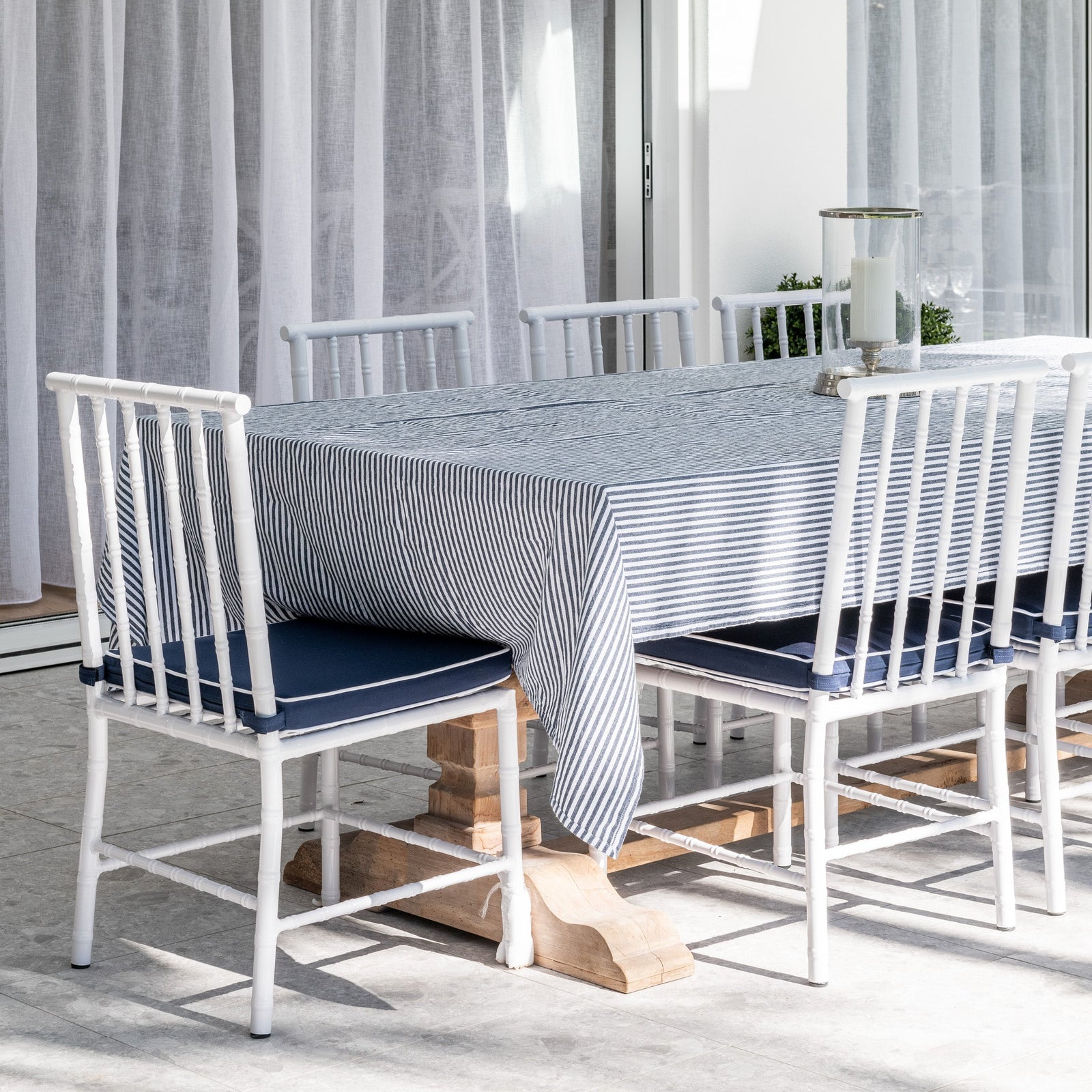 Whitsundays Aluminium Outdoor Dining Chair Navy- PREORDER