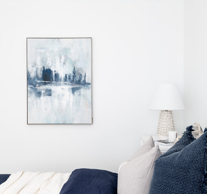 Nautical Hues Canvas In Antique Silver Frame