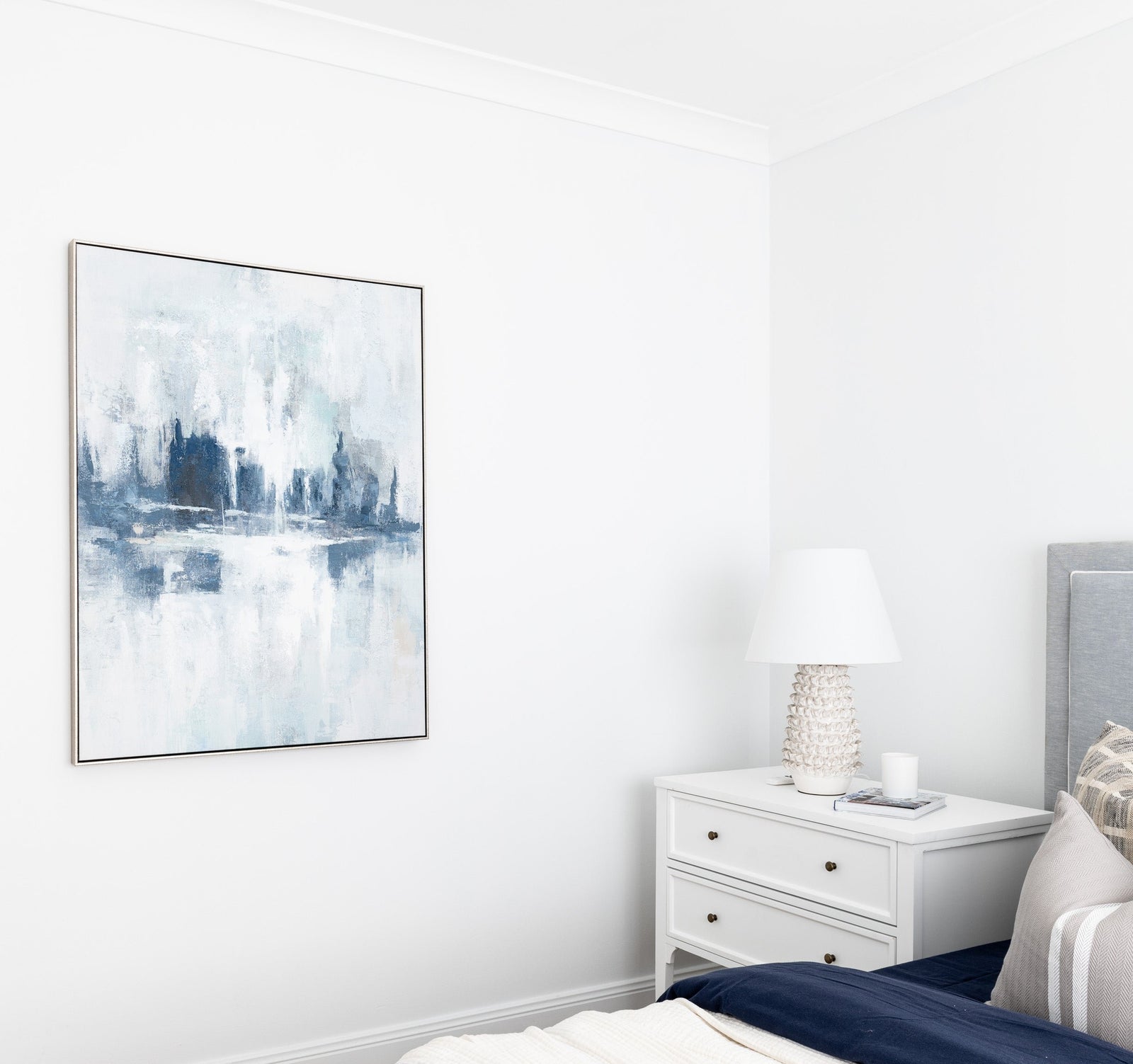 Nautical Hues Canvas In Antique Silver Frame