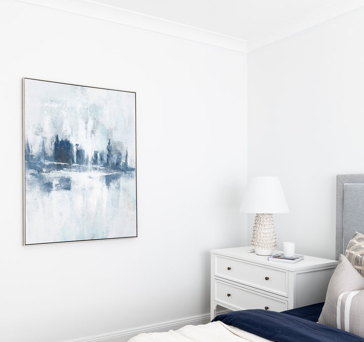 Nautical Hues Canvas In Antique Silver Frame