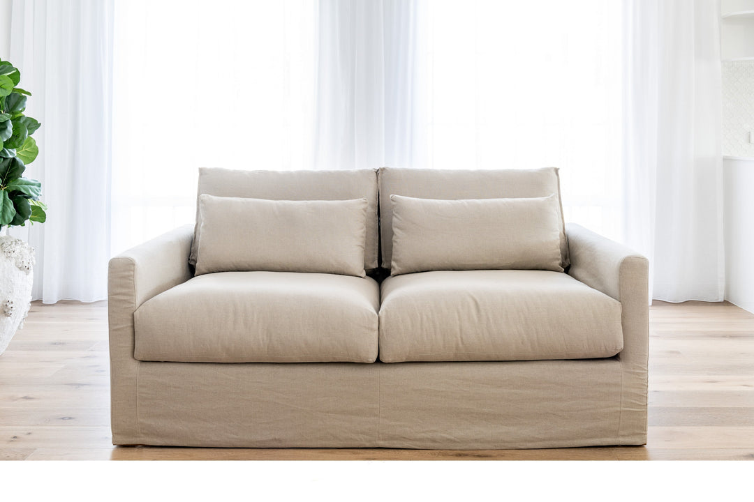 Capri Slip Cover Linen 2 Seater Lounge - Covers Only