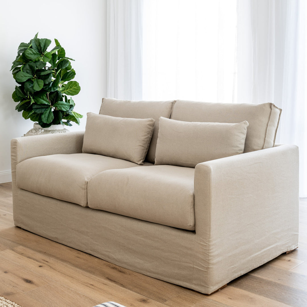 Capri Slip Cover Linen 2 Seater Lounge - Covers Only