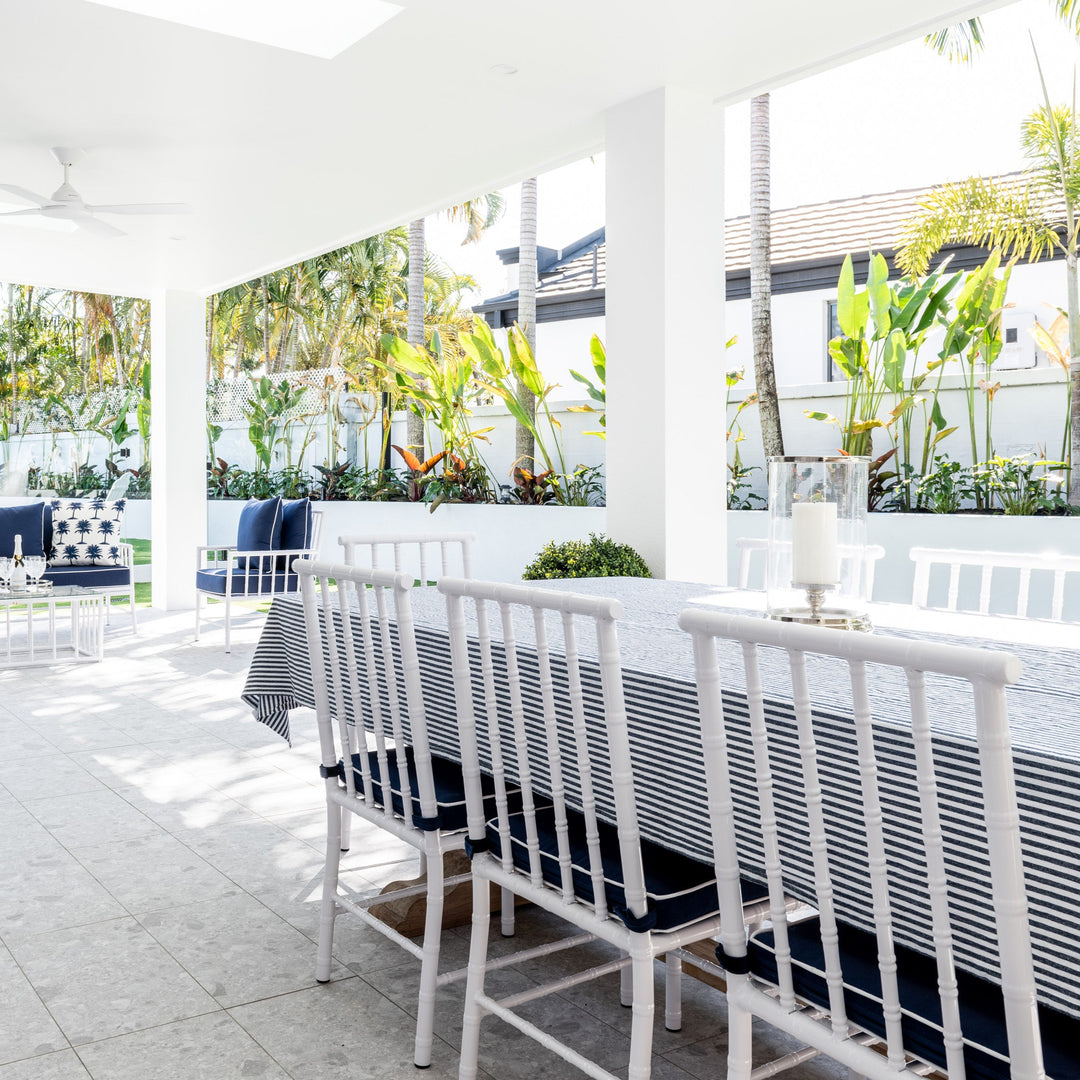 Whitsundays Aluminium Outdoor Dining Chair Navy- PREORDER