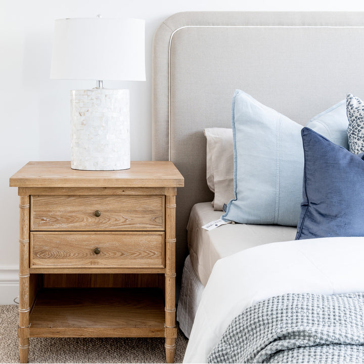 Pearl Oval Mother Of Pearl Table Lamp