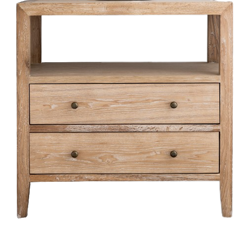 Elliot Medium Bedside Table - Double Wash