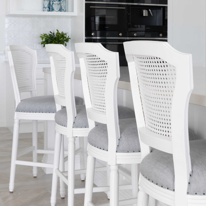 April Luxury Upholstered Kitchen Stool - Different batch