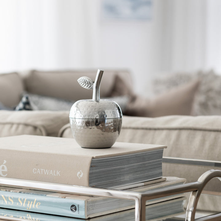 Silver Decorative Apple - 2 Sizes