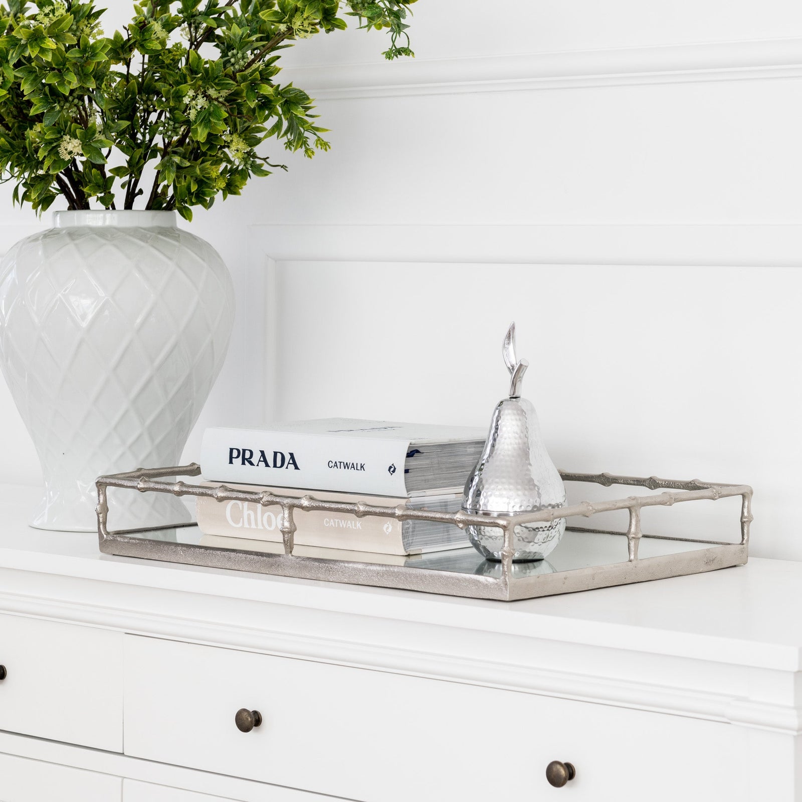 Silver Decorative Pear - 2 Sizes