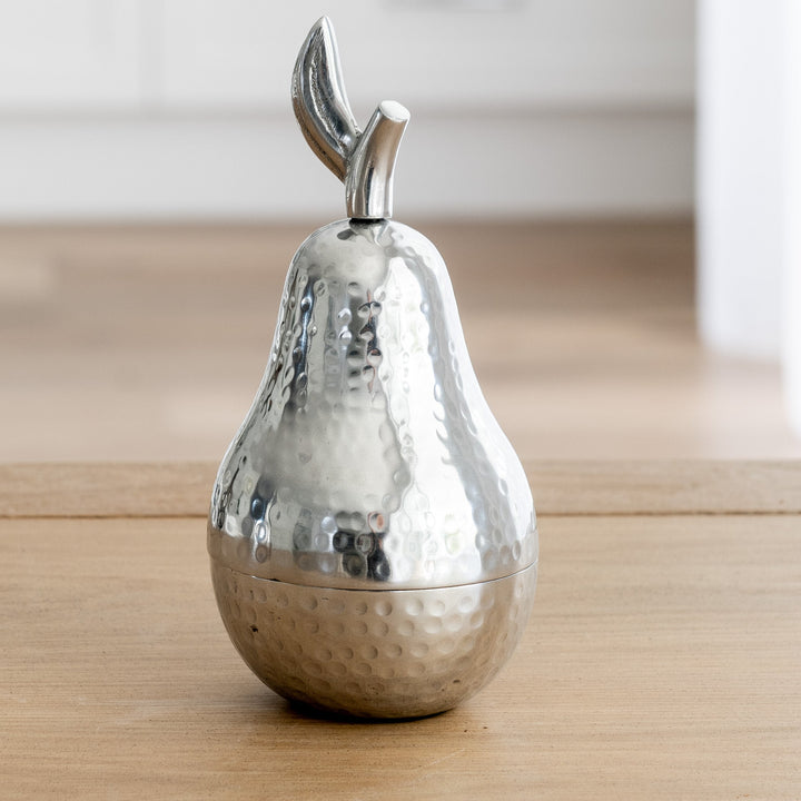 Silver Decorative Pear - 2 Sizes