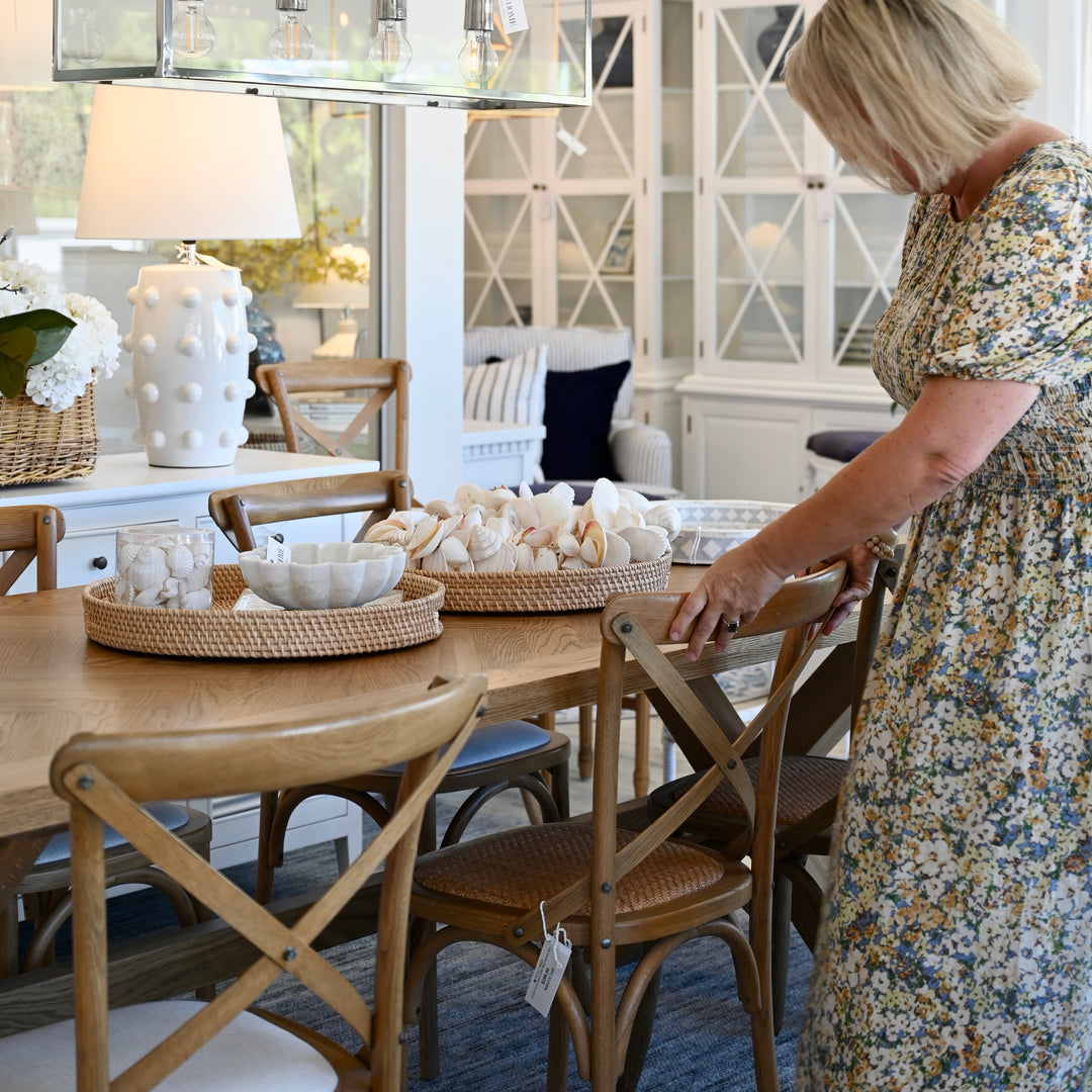 Herringbone Natural Oak Dining Table
