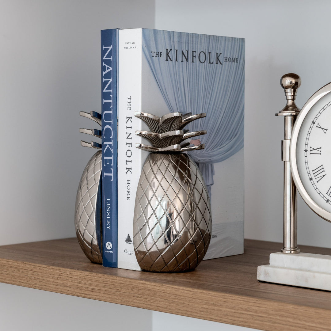 Pineapple Nickel Bookends