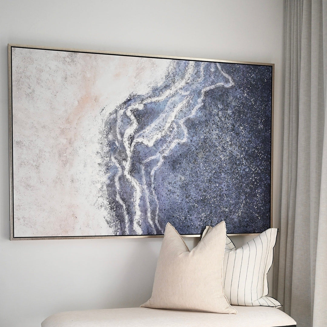 Reef View Canvas Extra Large Canvas In Antique Silver Frame