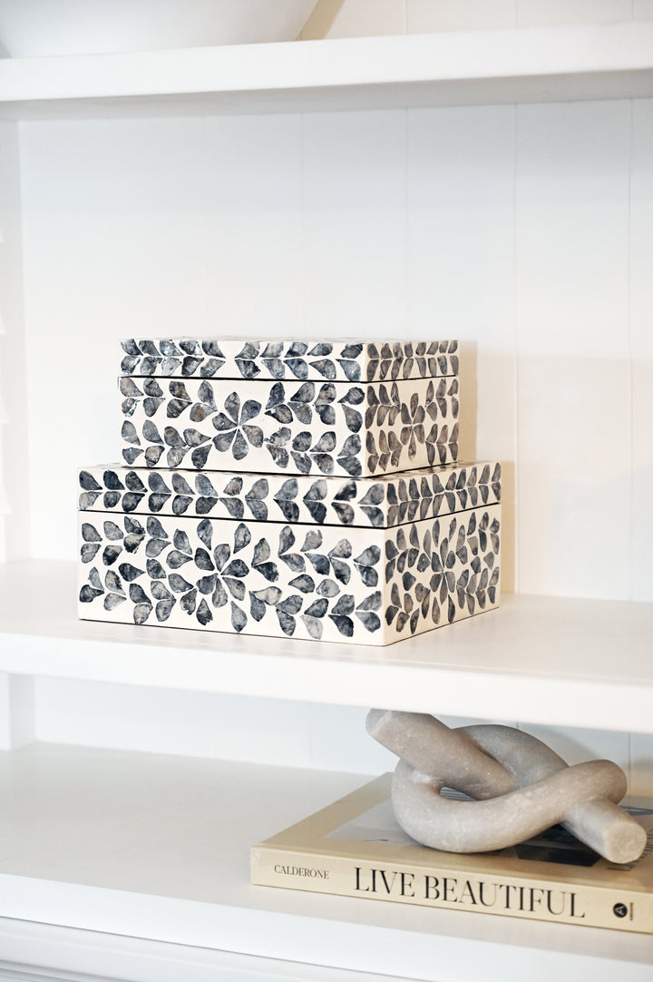 Vine Grey Mother Of Pearl Trinket boxes