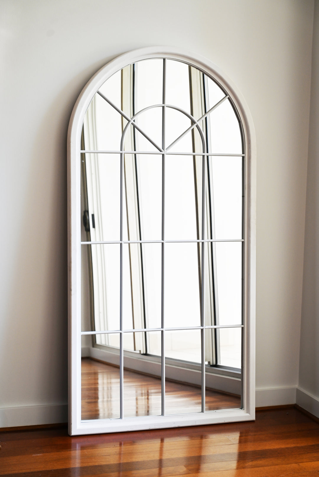 Cathedral White Long Wall or Floor Mirror