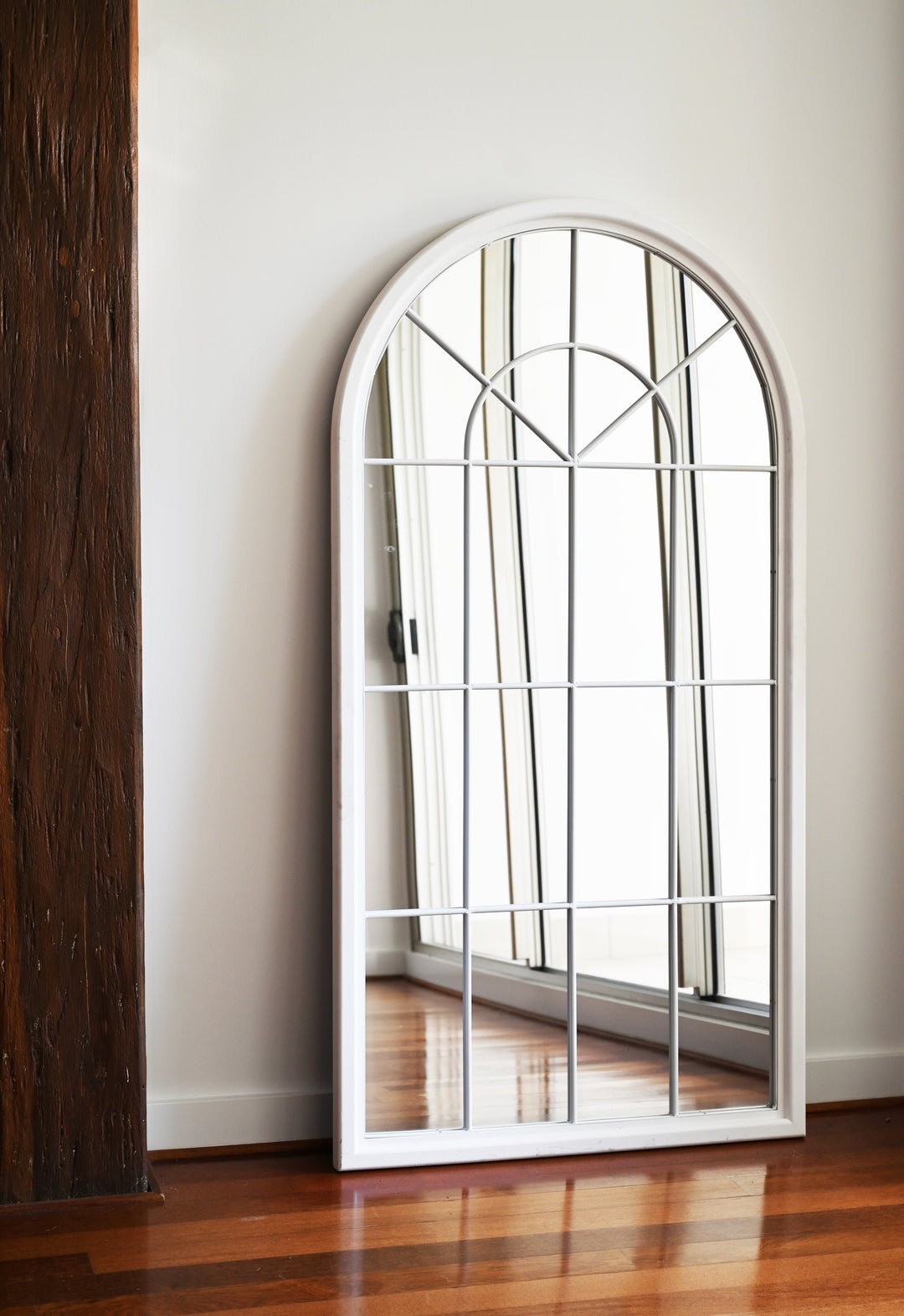 Cathedral White Long Wall or Floor Mirror