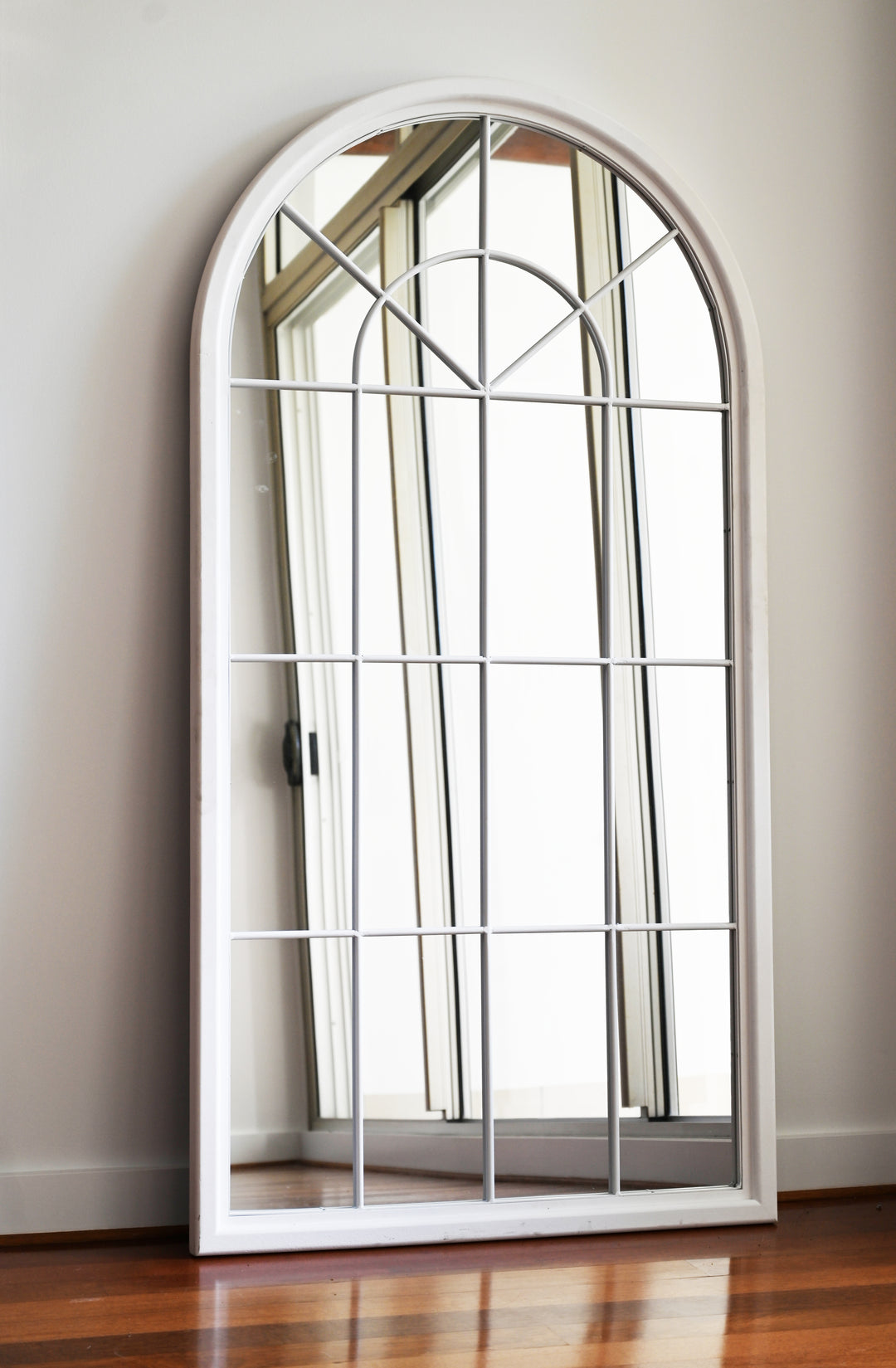 Cathedral White Long Wall or Floor Mirror