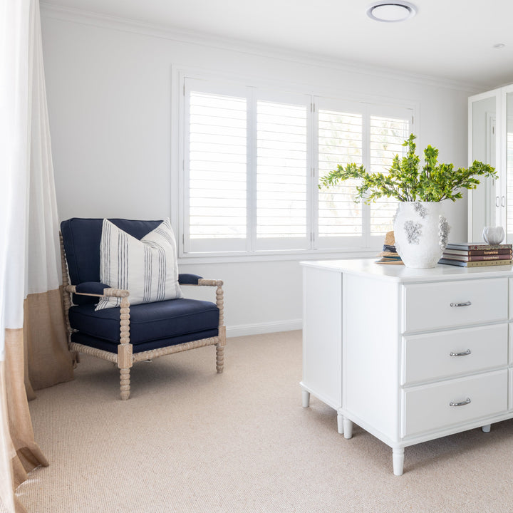 Bobbin Linen And Oak Armchair