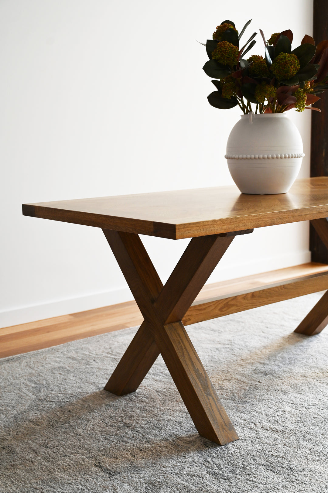 Herringbone Natural Oak Dining Table