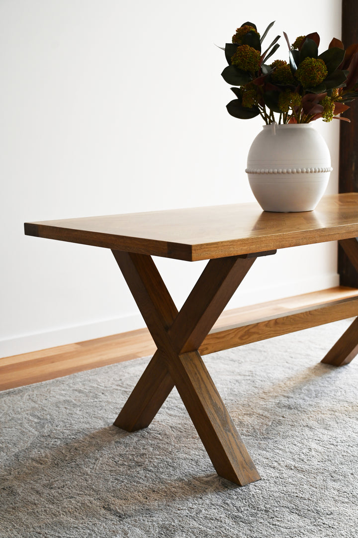Herringbone Natural Oak Dining Table