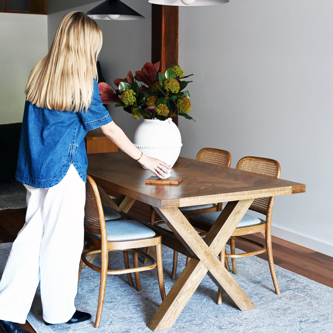 Riviera Natural Oak and Linen Dining Chair