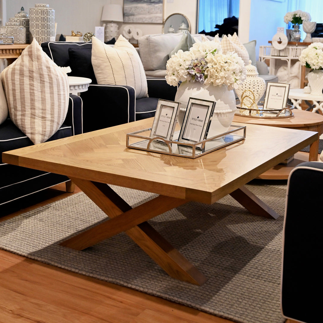 Herringbone Natural Oak Coffee Table