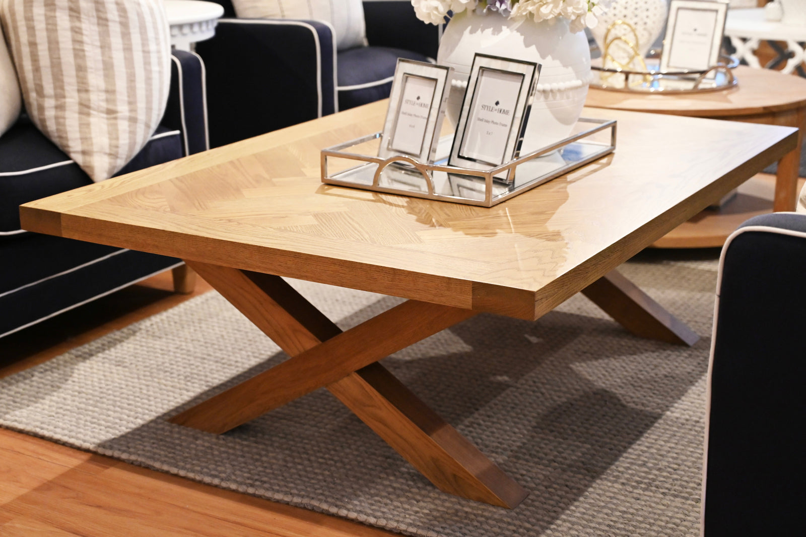 Herringbone Natural Oak Coffee Table