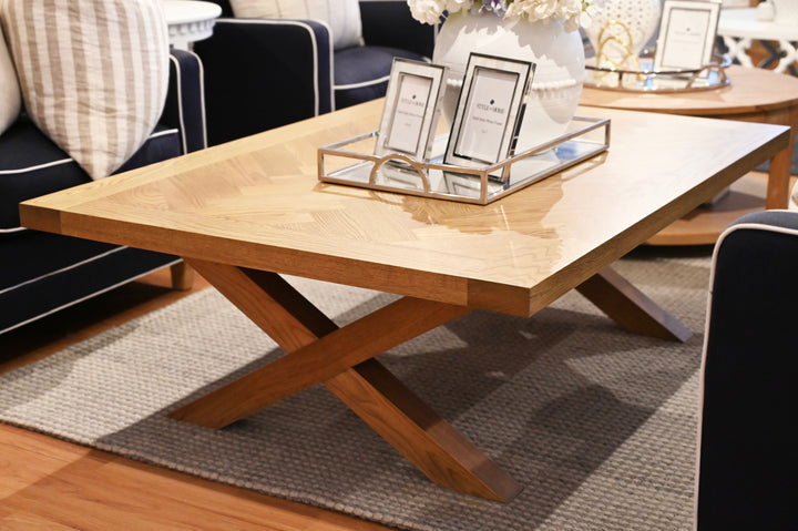 Herringbone Natural Oak Coffee Table