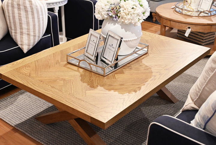 Herringbone Natural Oak Coffee Table