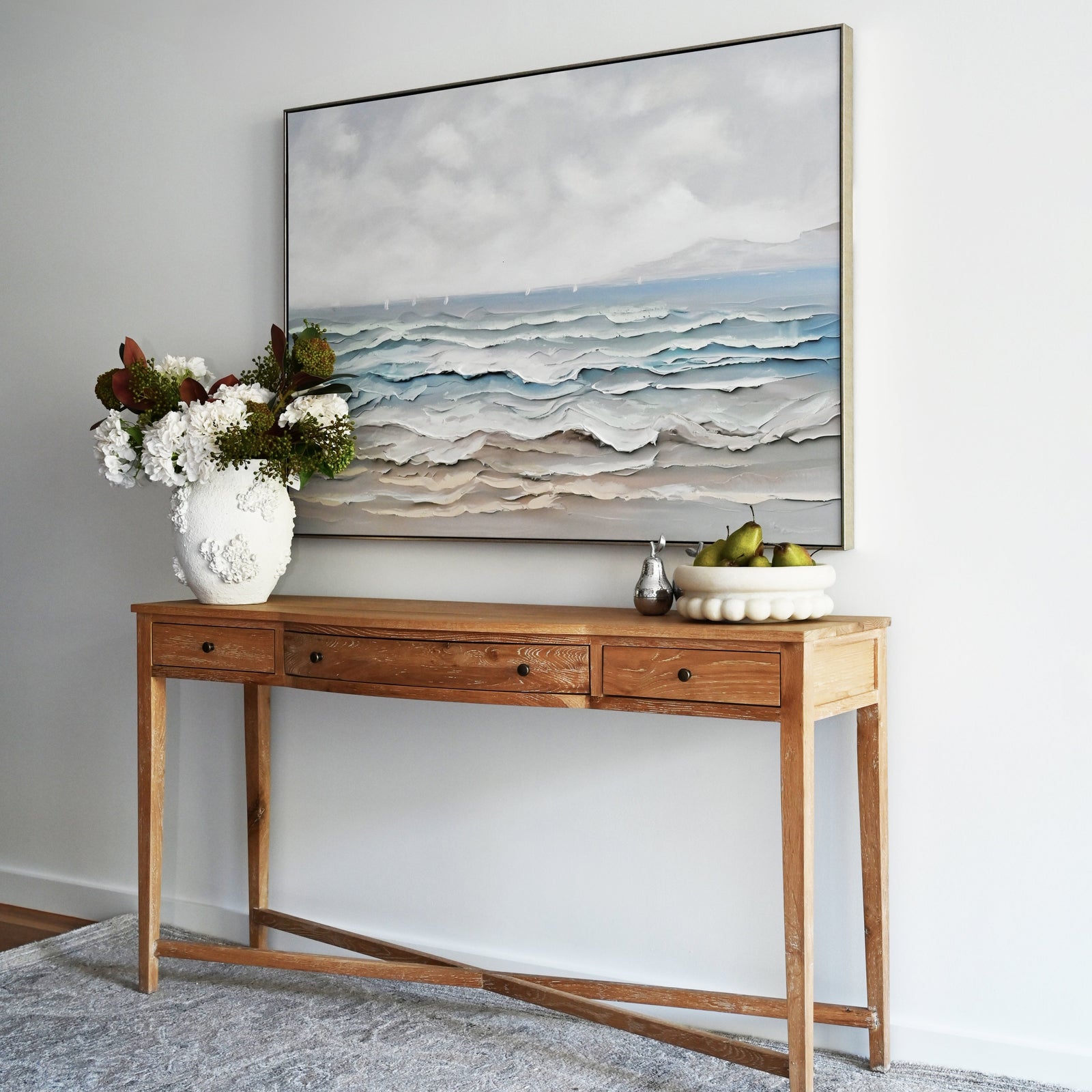 Asher Three Drawer Console Table