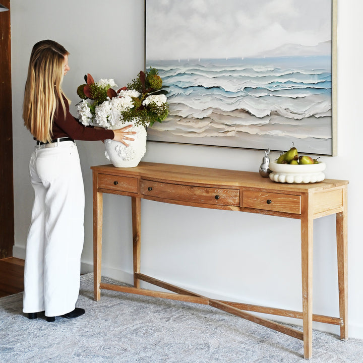 Asher Three Drawer Console Table