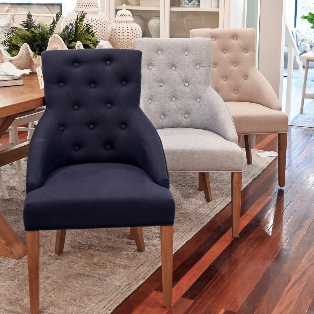 Leopold Upholstered Linen Dining Chair