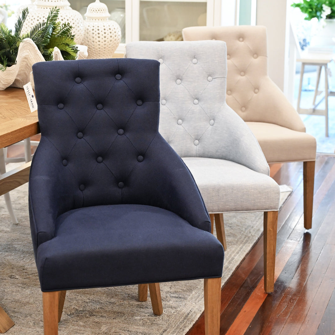 Leopold Upholstered Linen Dining Chair