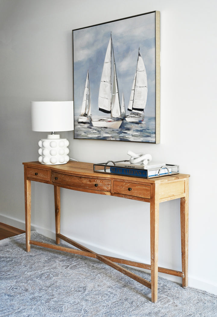 Sailing Dreams 2 Canvas In Antique Silver Frame