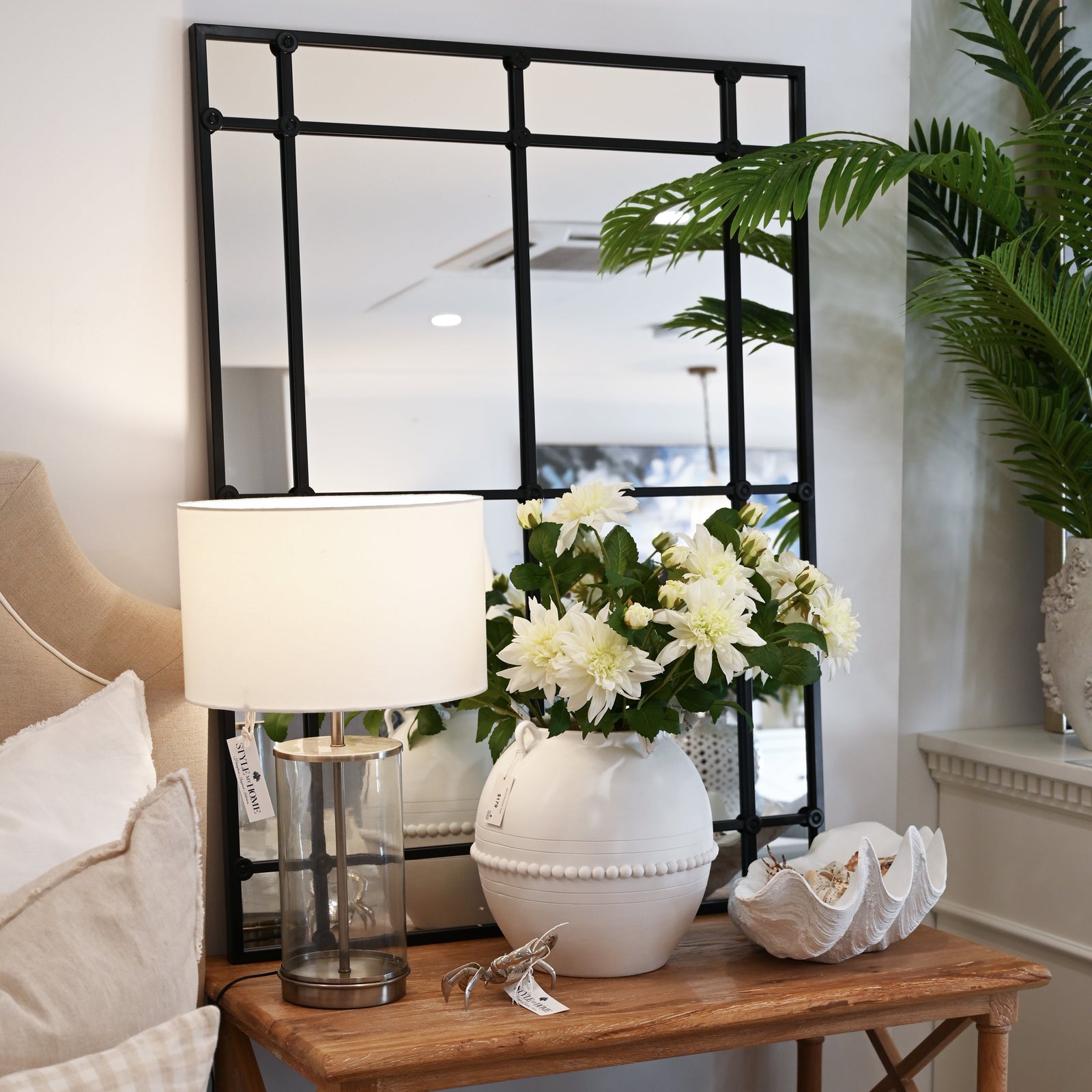 Newport Black Rectangular Wall Mirror
