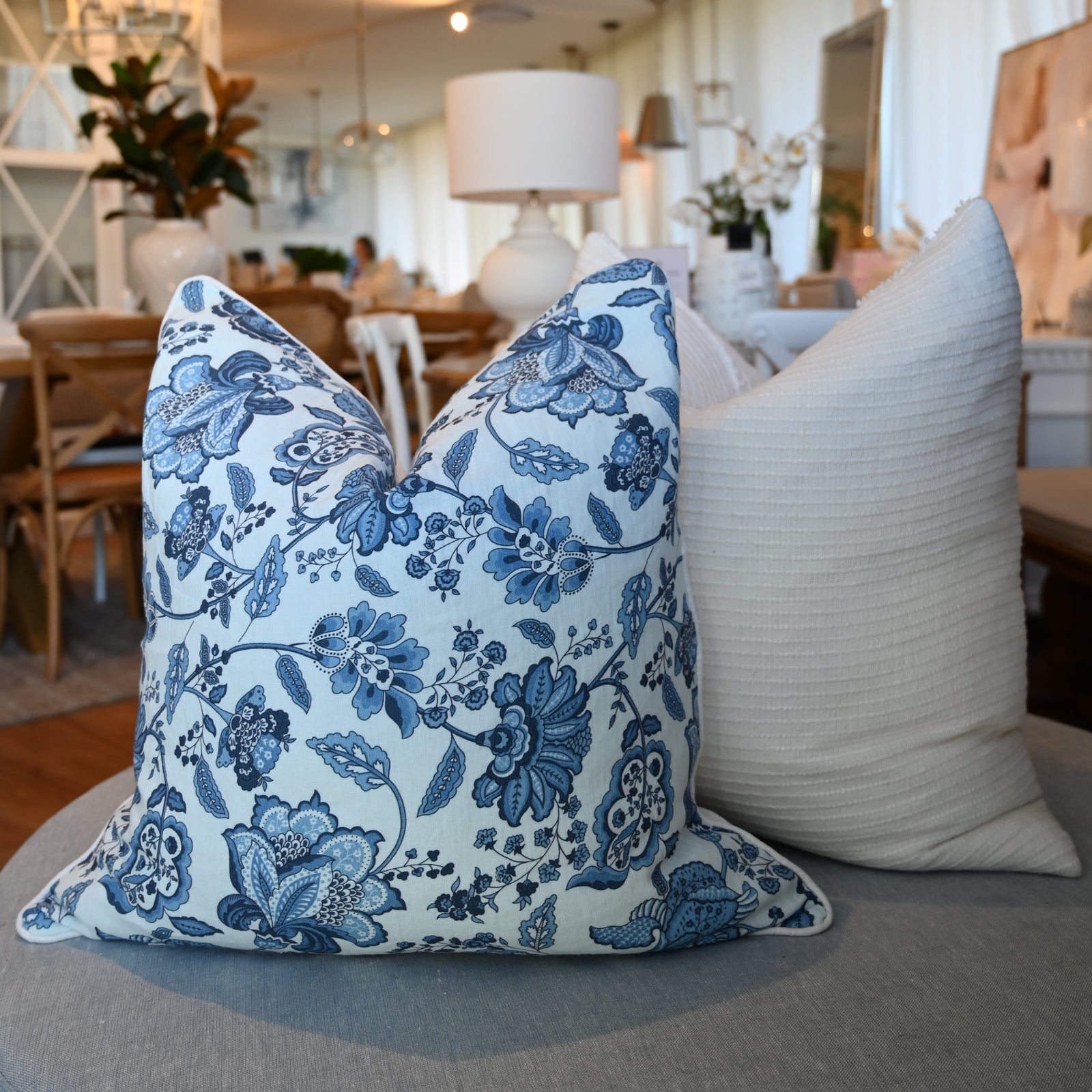 Blossom Linen Square Cushion