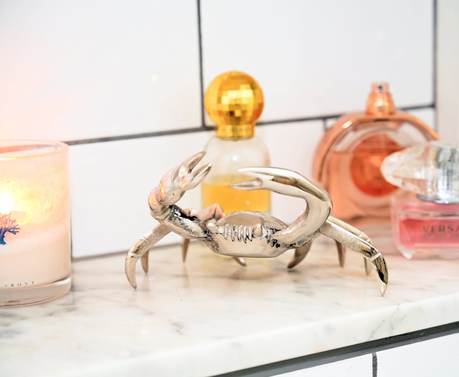 Crab Decorative Nickel Sculpture