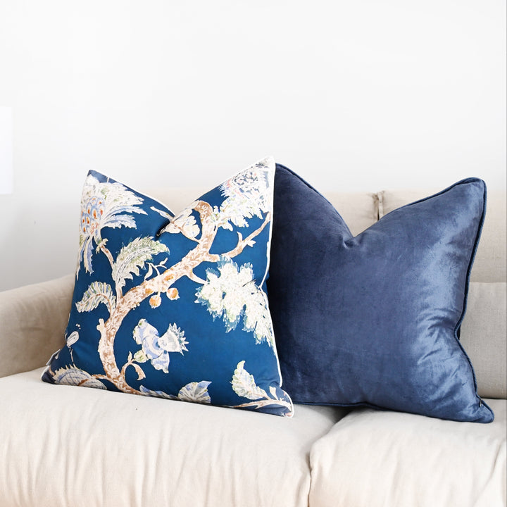 Windsor Oak Navy Square Cushion