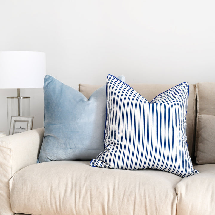 Nautical Ticking Stripe Square Cushion