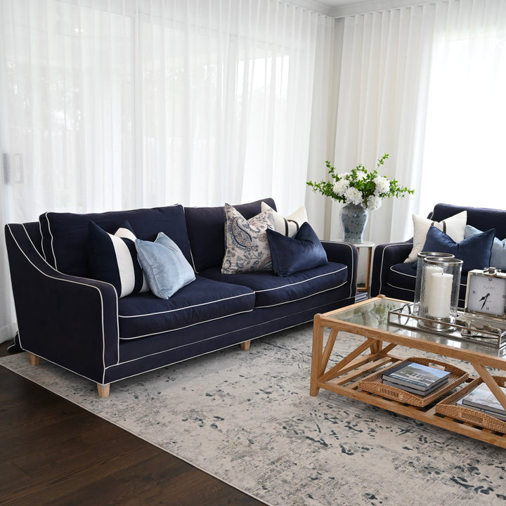 Sky Blue Velvet Luxury Square Cushion