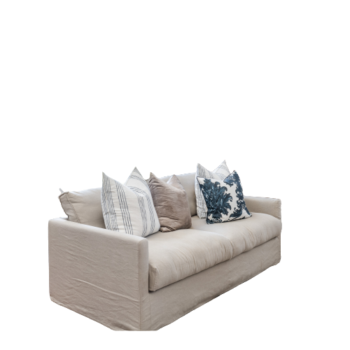 Capri Linen Slip Cover 3 Seater Lounge - Covers Only