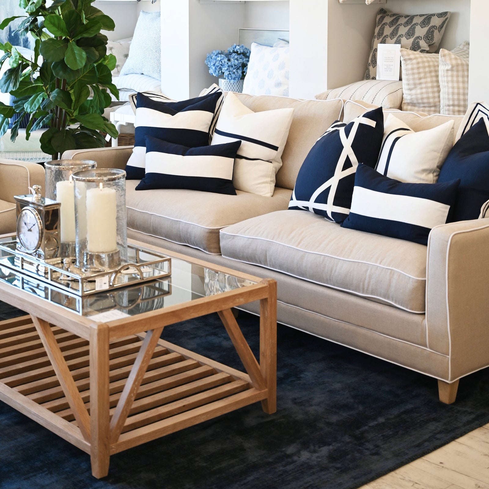 Martha 3 Seater Linen Lounge